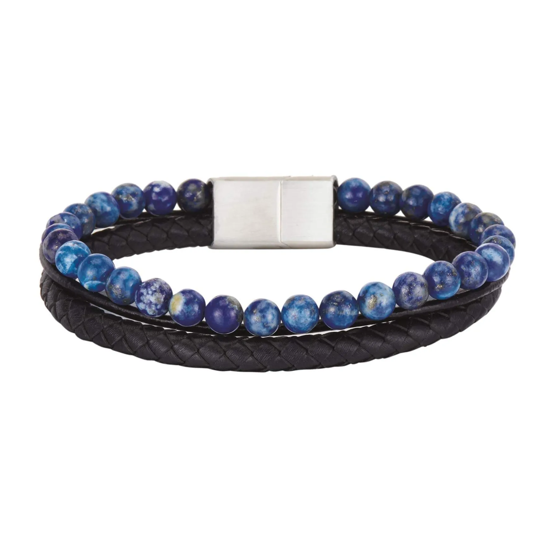 Bracelet cuir et Lapis Lazuli