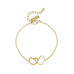 Bracelet cœurs entrelacés acier doré or