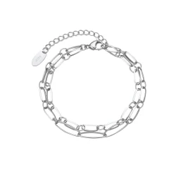 Bracelet double chaine acier Luza Charms