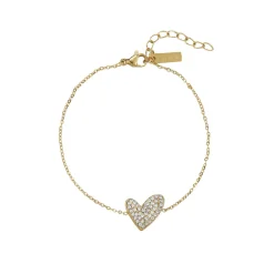 Bracelet Emmy acier doré or strass