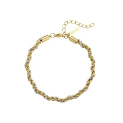 Bracelet Erika acier argenté et doré or