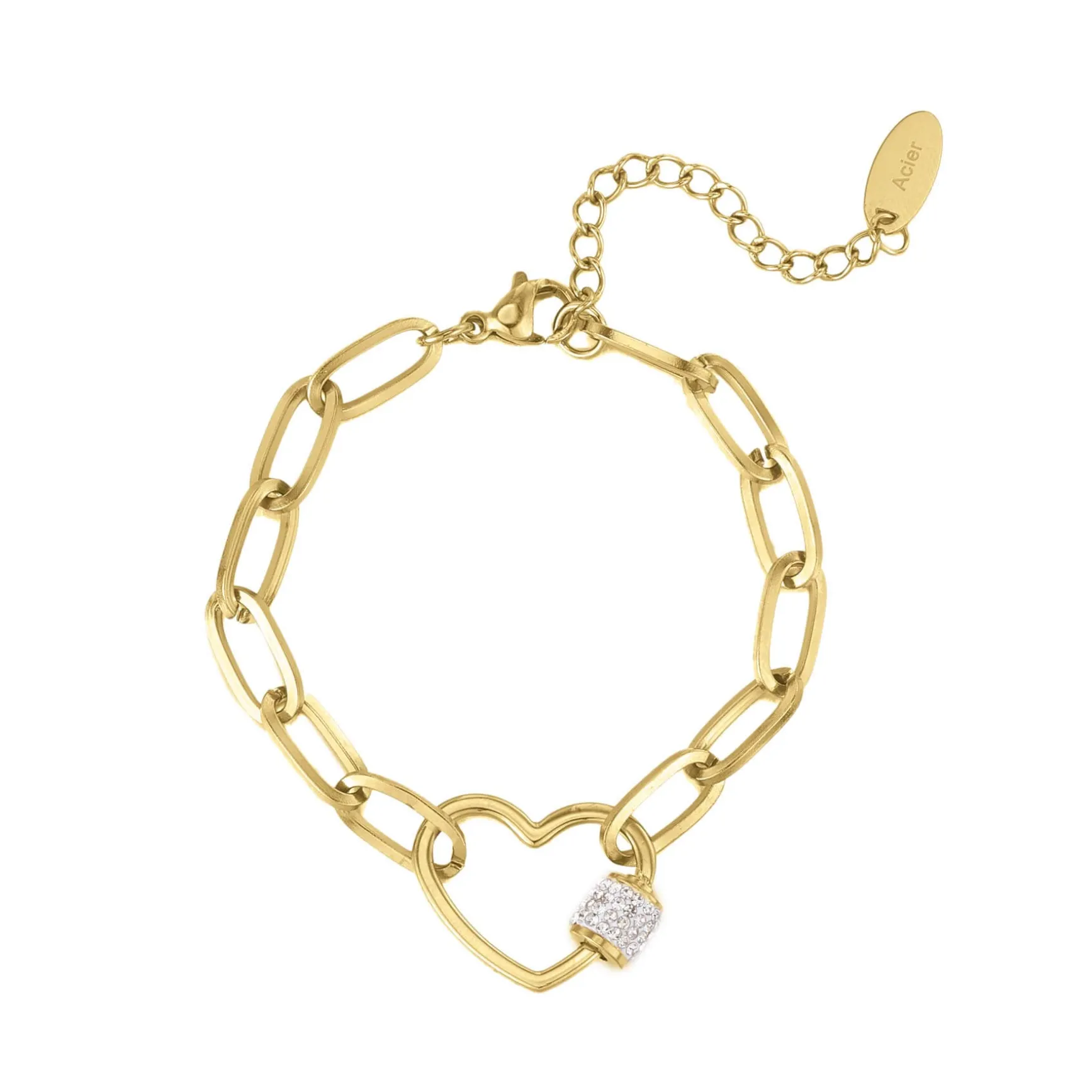 Bracelet Forever acier doré or