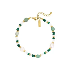 Bracelet Gaia acier doré or et nacre