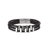 Bracelet Gora acier cuir et acier