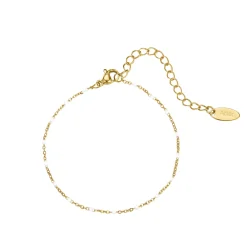 Bracelet goutte d'eau blanc acier doré or
