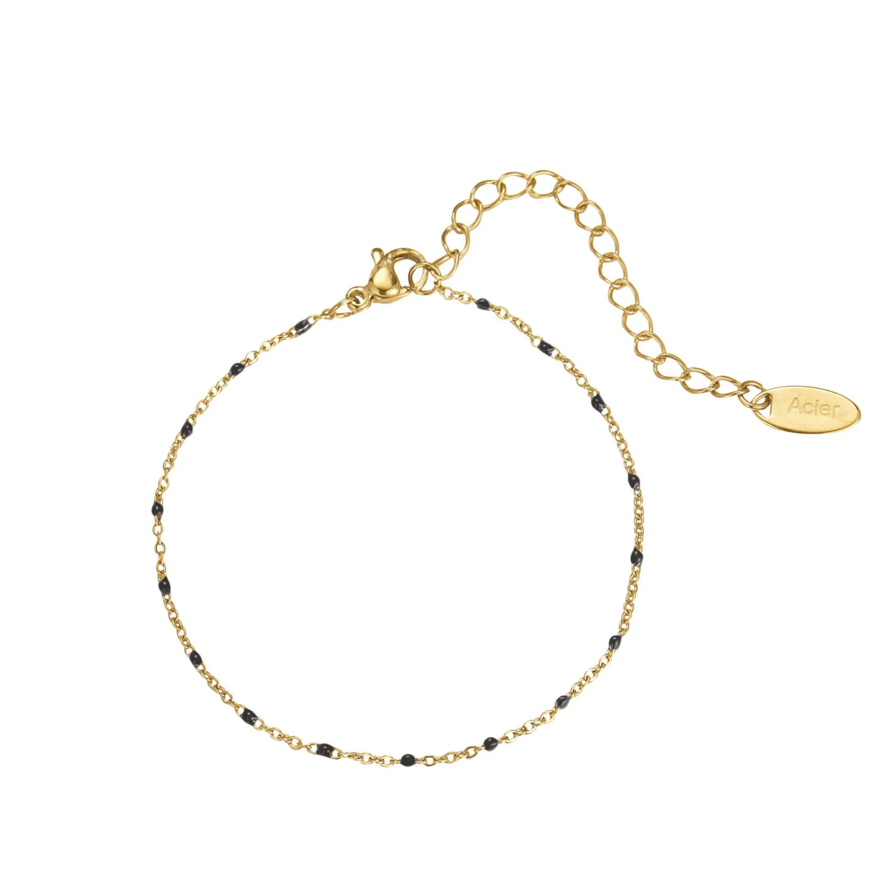 Bracelet goutte d'eau noir