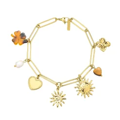 Bracelet Helios acier doré or