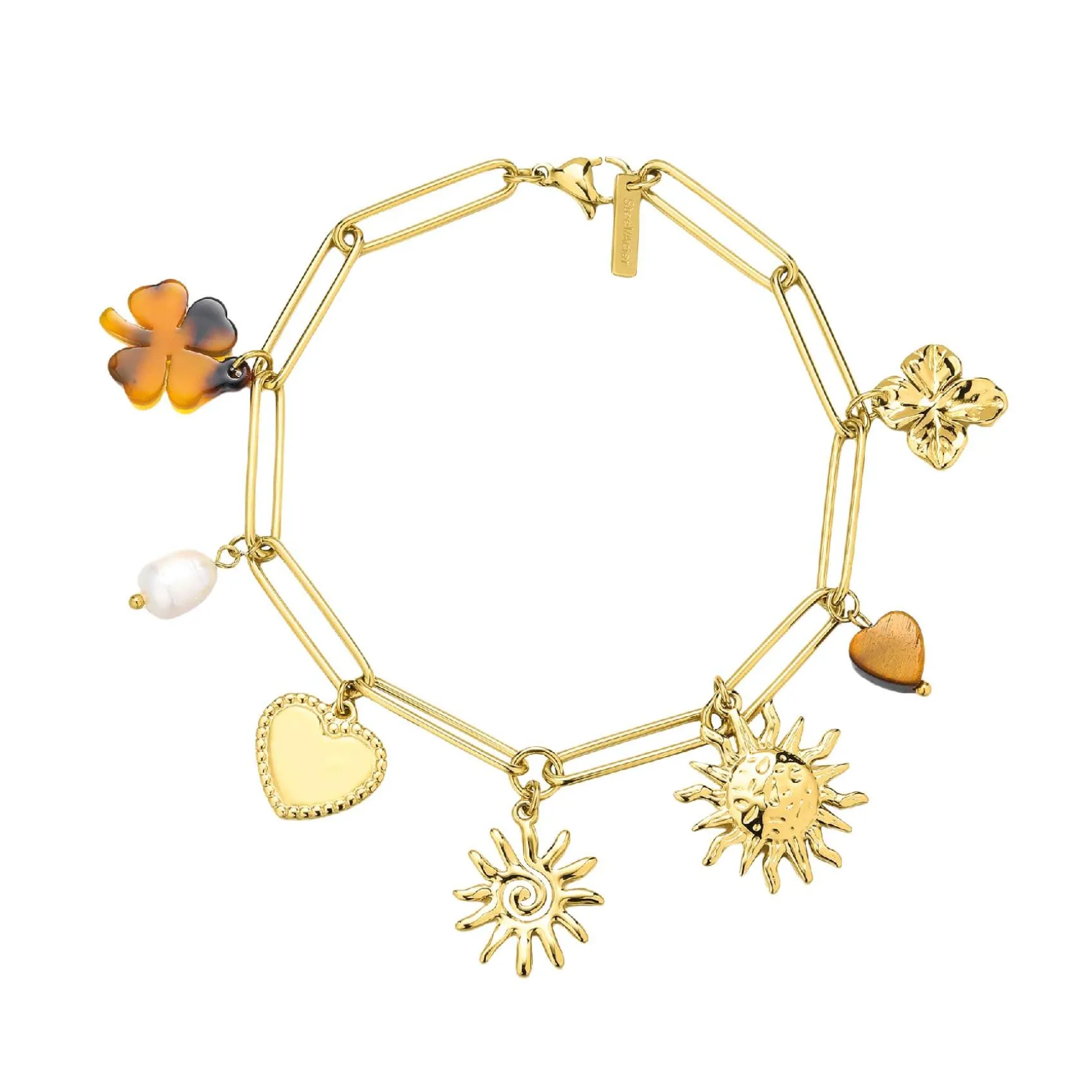 Bracelet Helios acier doré or