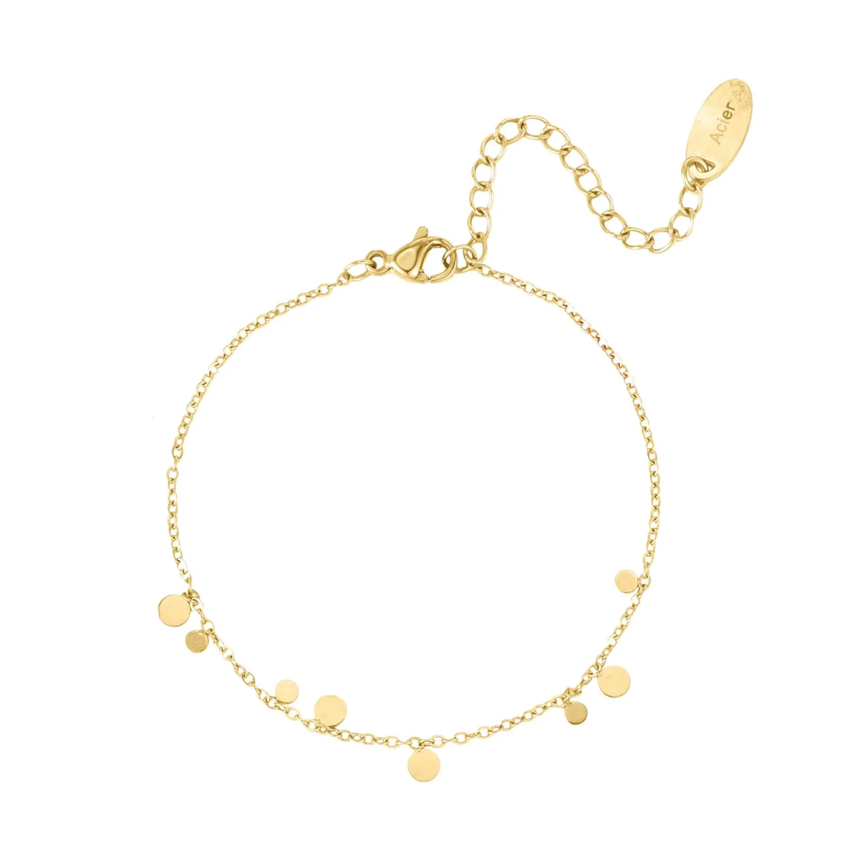 Bracelet Infinity acier doré or