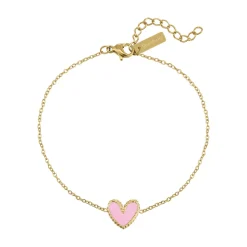 Bracelet Lolly rose acier doré or