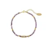 Bracelet Lucky eye Améthyste acier doré or