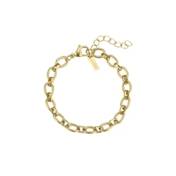 Bracelet maille Alfonsa acier doré or