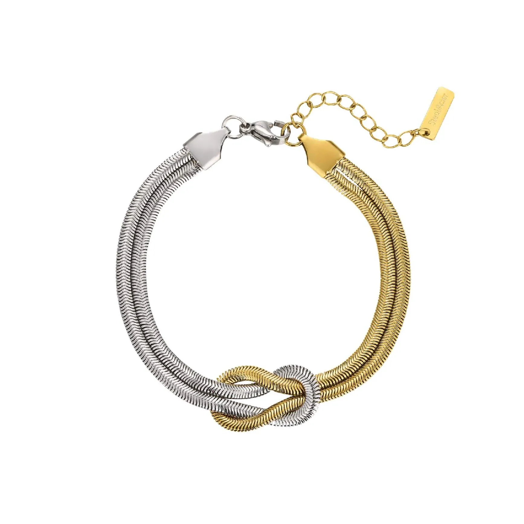 Bracelet maille Lucie doré et argenté