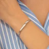 Bracelet maille plate acier