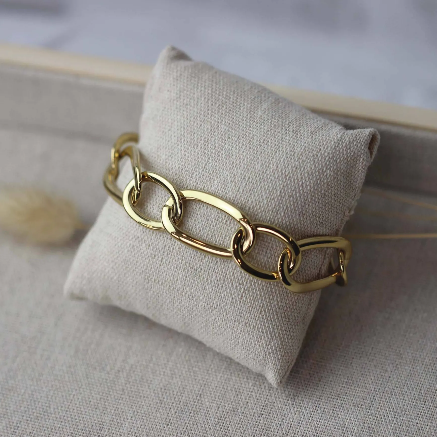Bracelet Maillons acier doré or