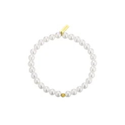 Bracelet Manava verre acier doré or