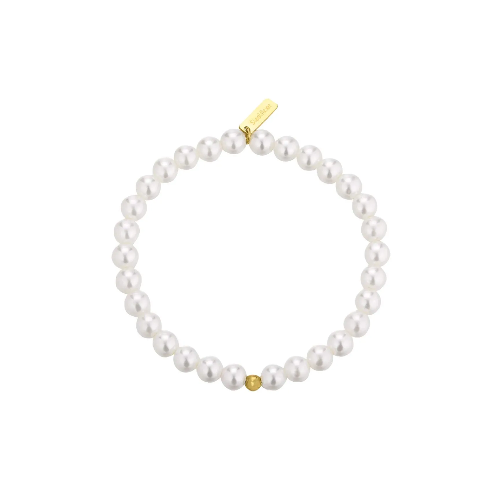Bracelet Manava verre acier doré or