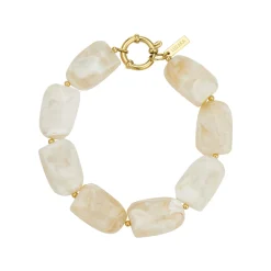 Bracelet Naomi blanc acier doré or
