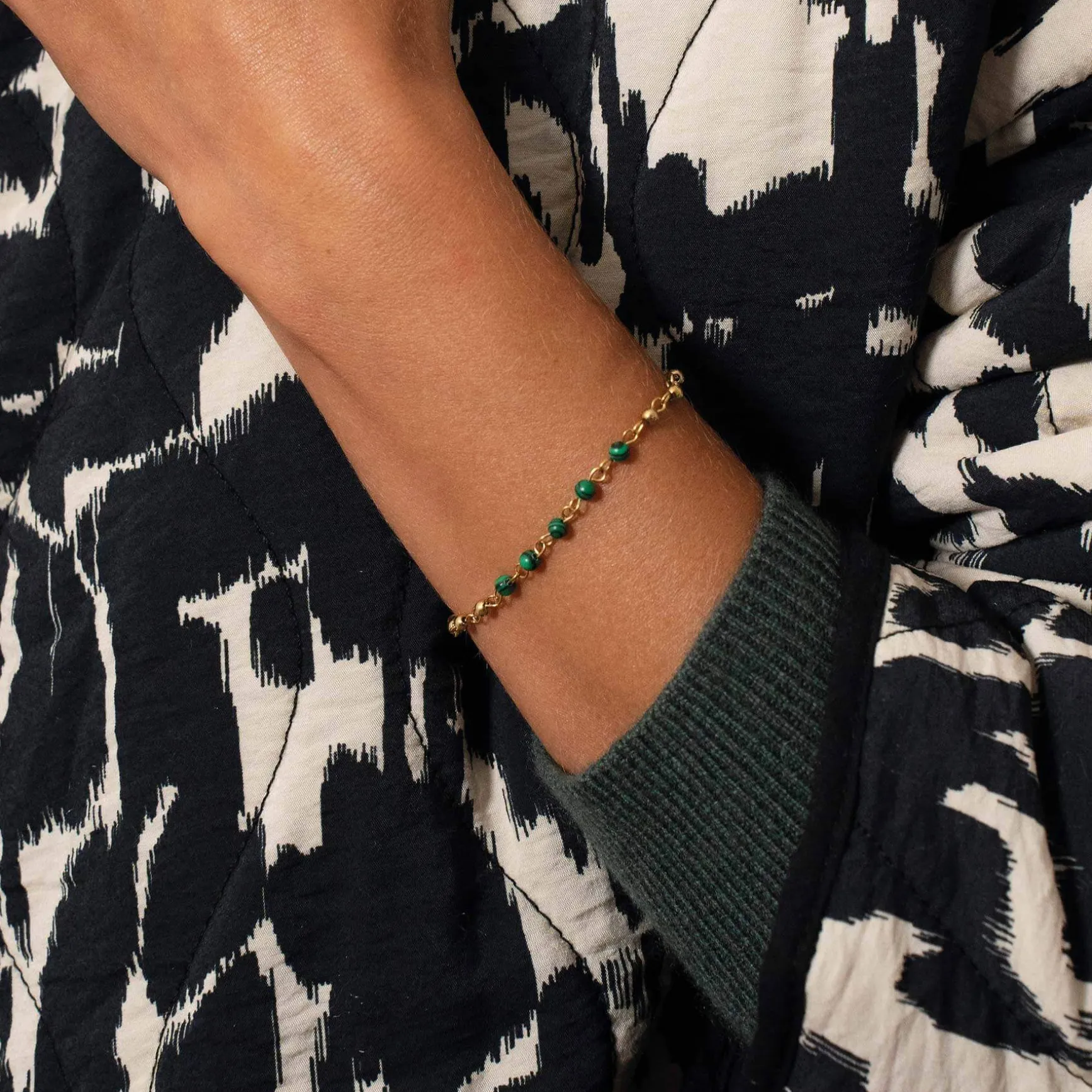 Bracelet Olga pierres acier doré or