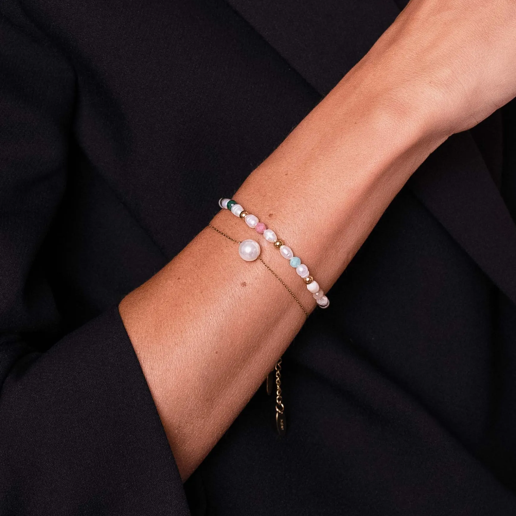 Bracelet Perle Nacre dorér or