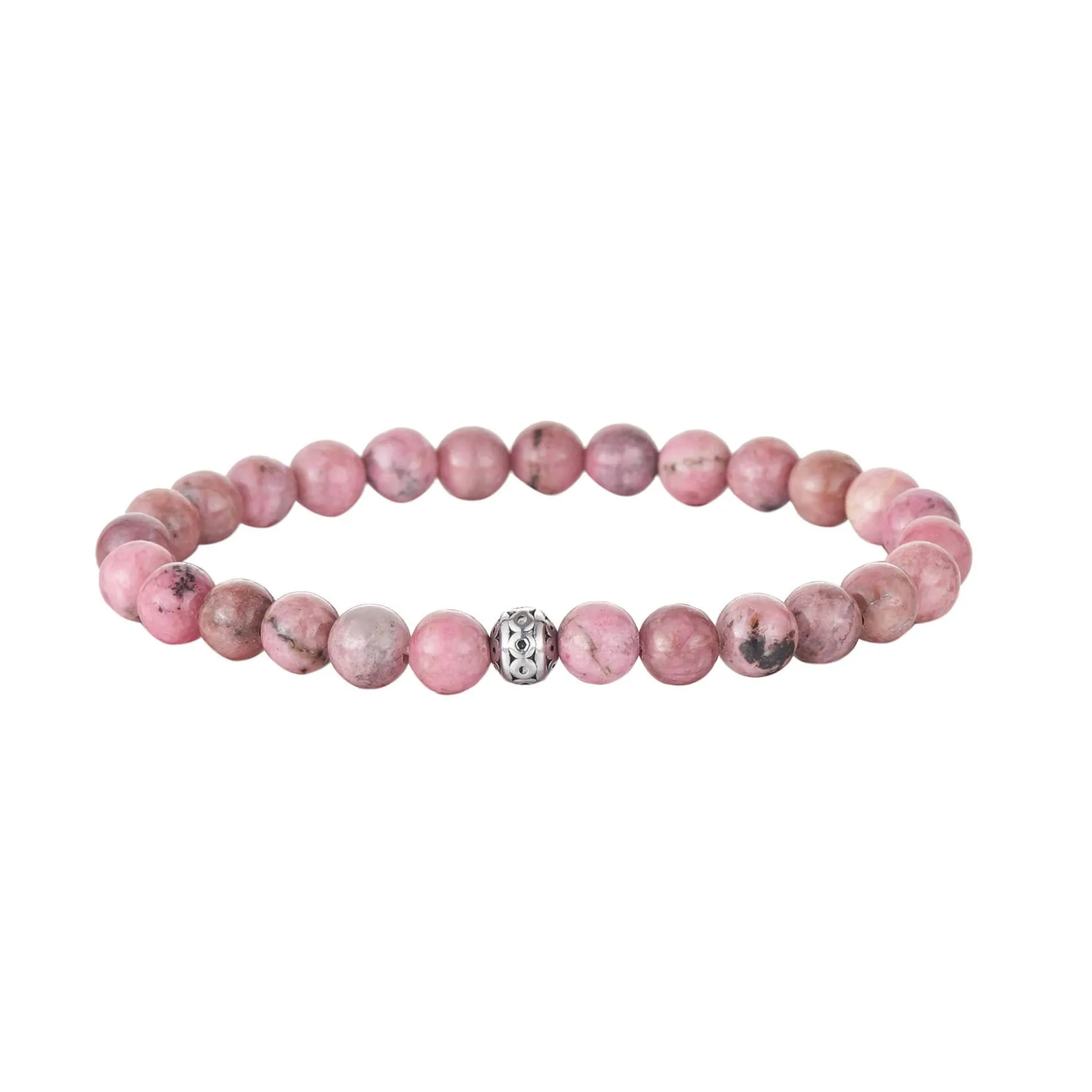 Bracelet Pierres Rhodonite rose 6mn