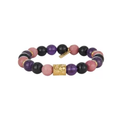 Bracelet Pépite rose pierres naturelles