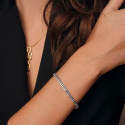 Bracelet Riviera strass bleu