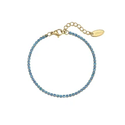 Bracelet Riviera strass bleu