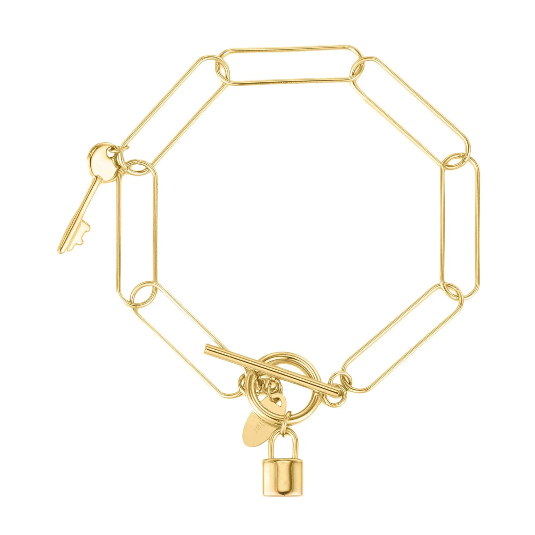 Bracelet Secret acier doré or