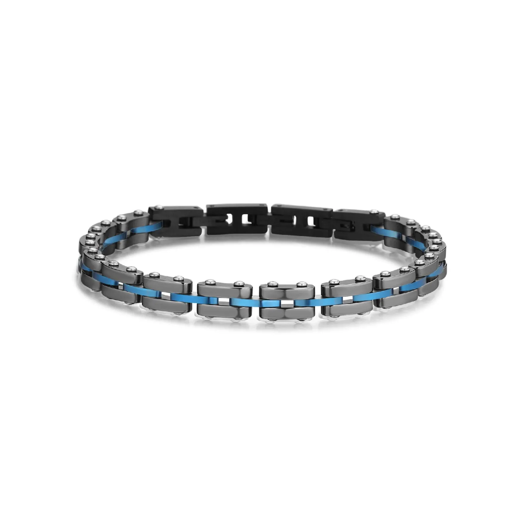 Bracelet Seville acier bleu