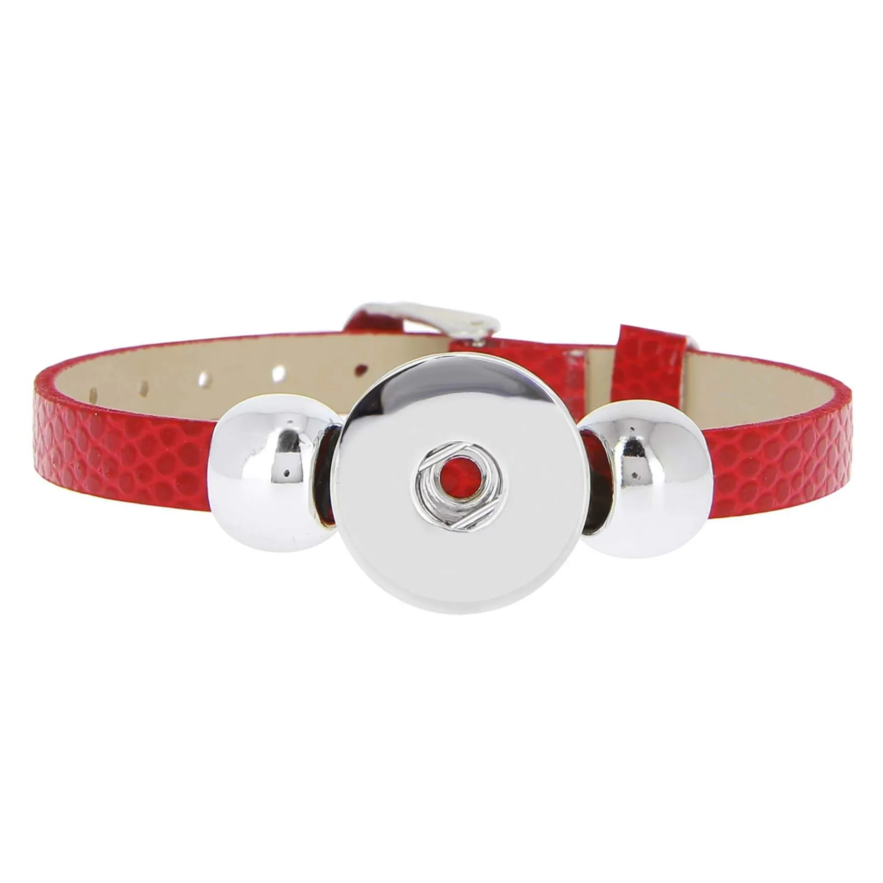 Bracelet Snap Léa rouge