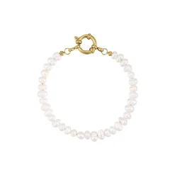 Bracelet Tahoré Perles nacre acier doré or