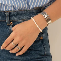 Bracelet Tahoré Perles nacre acier