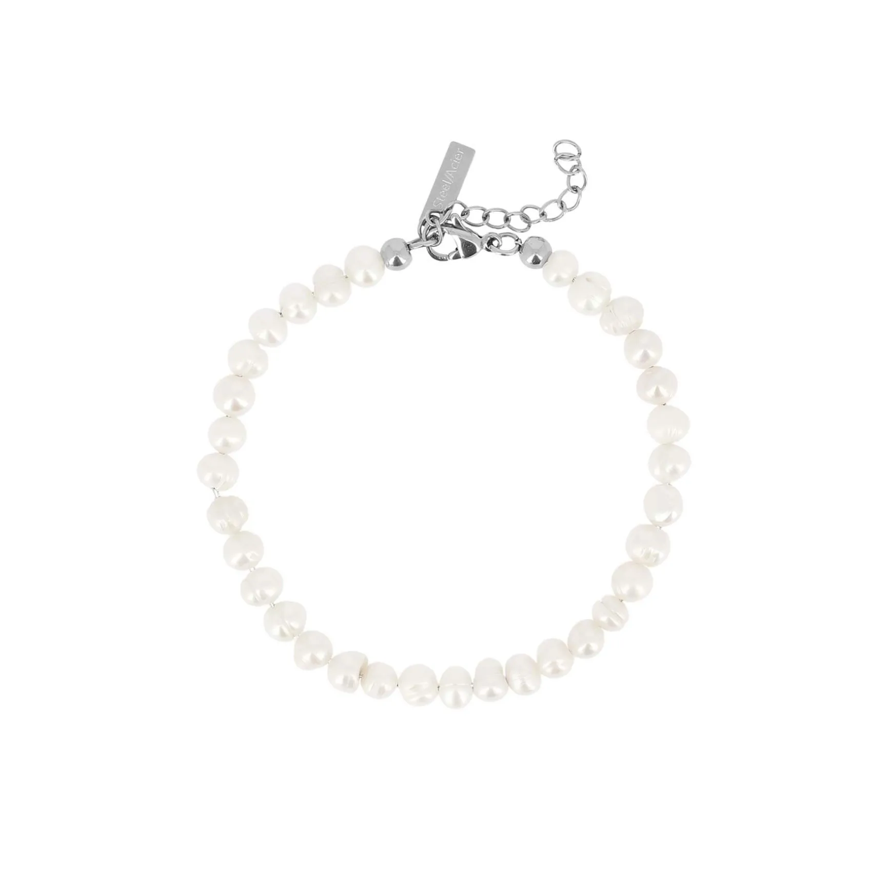 Bracelet Tahoré Perles nacre acier