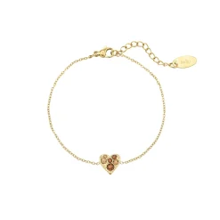 Bracelet Tenerife acier doré or strass