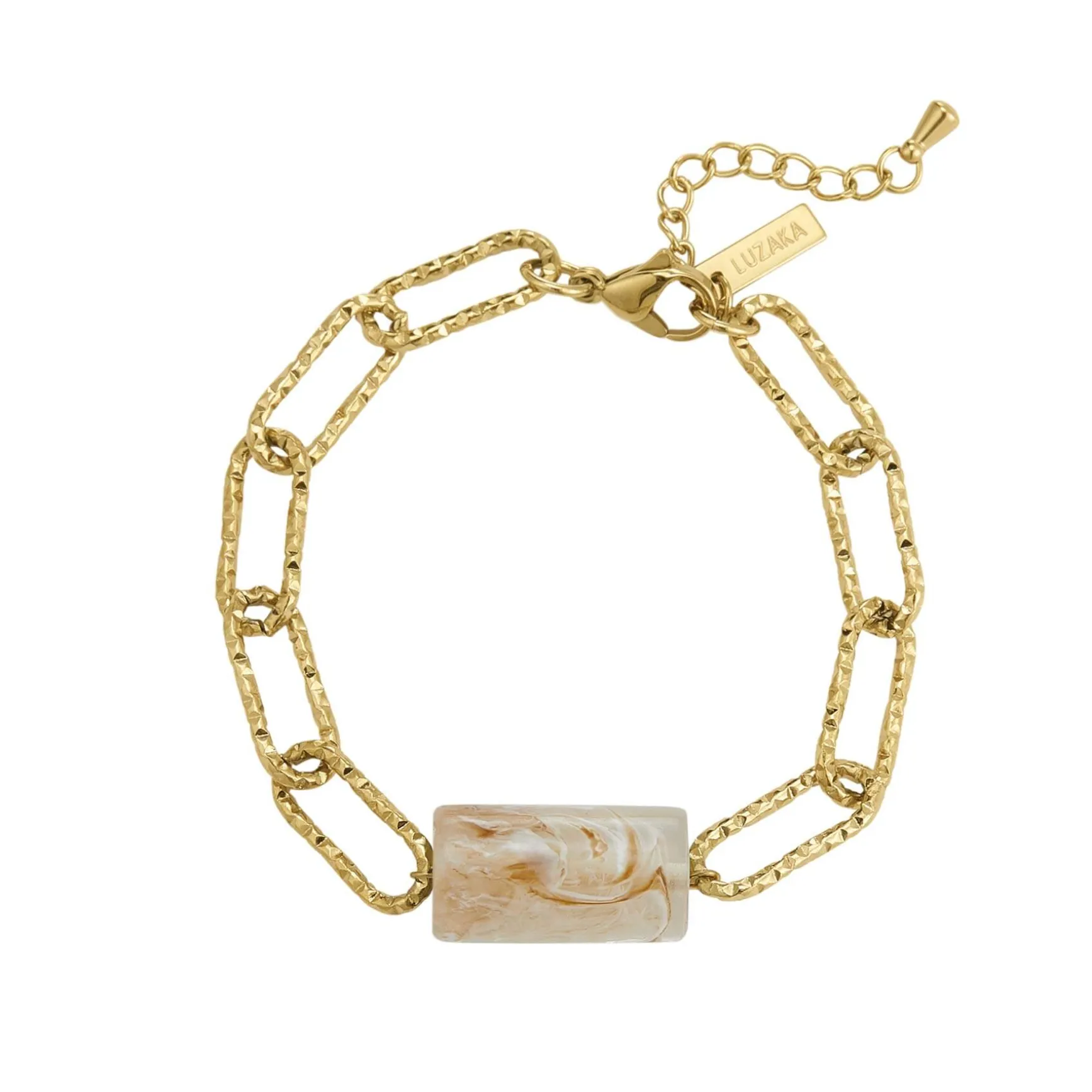 Bracelet Topia blanc acier doré or