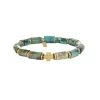 Bracelet Trefle Pin Africain acier doré or