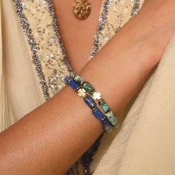 Bracelet Trefle Pin Africain acier doré or