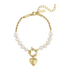 Bracelet Valentine acier doré or et nacre
