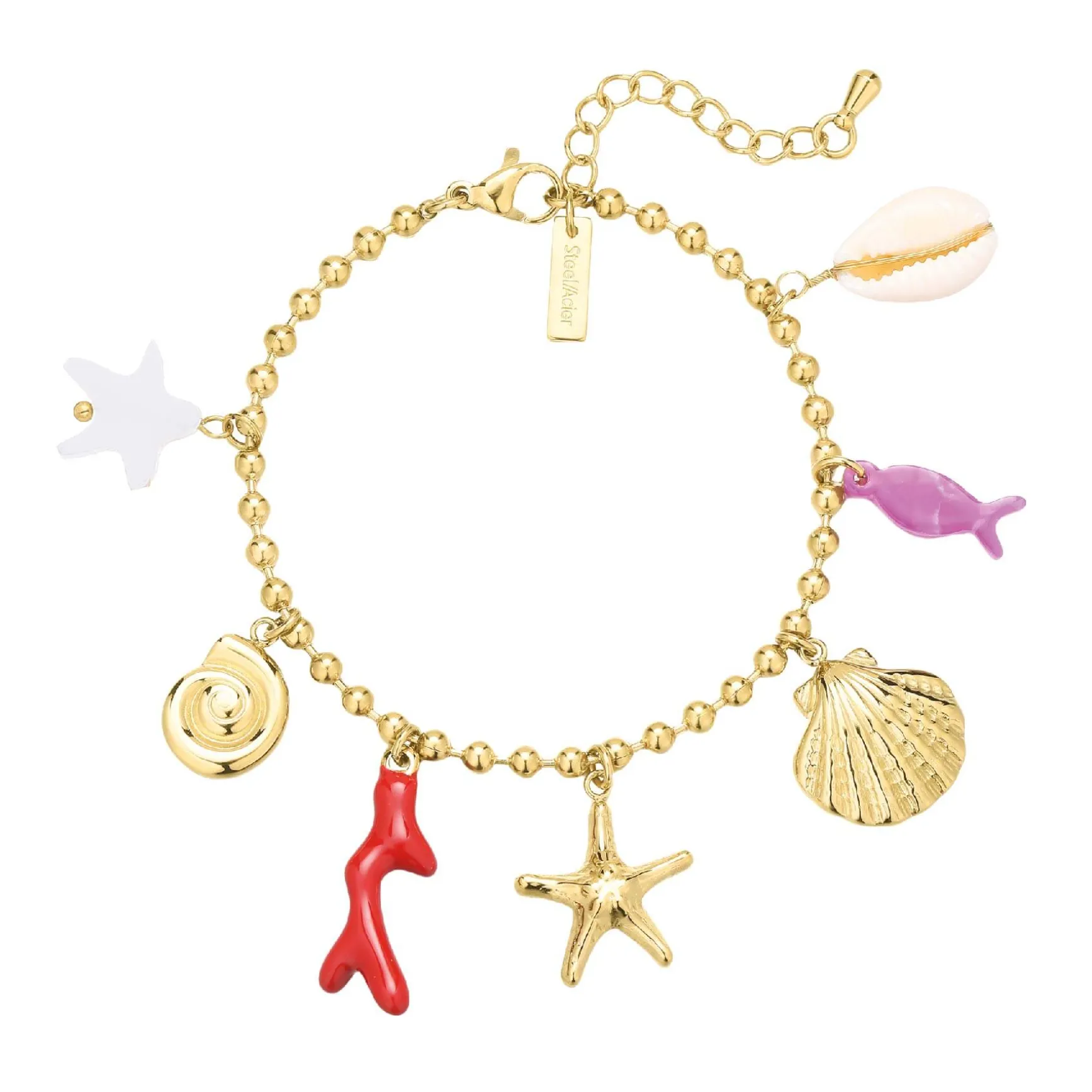 Bracelet Zanzibar acier doré