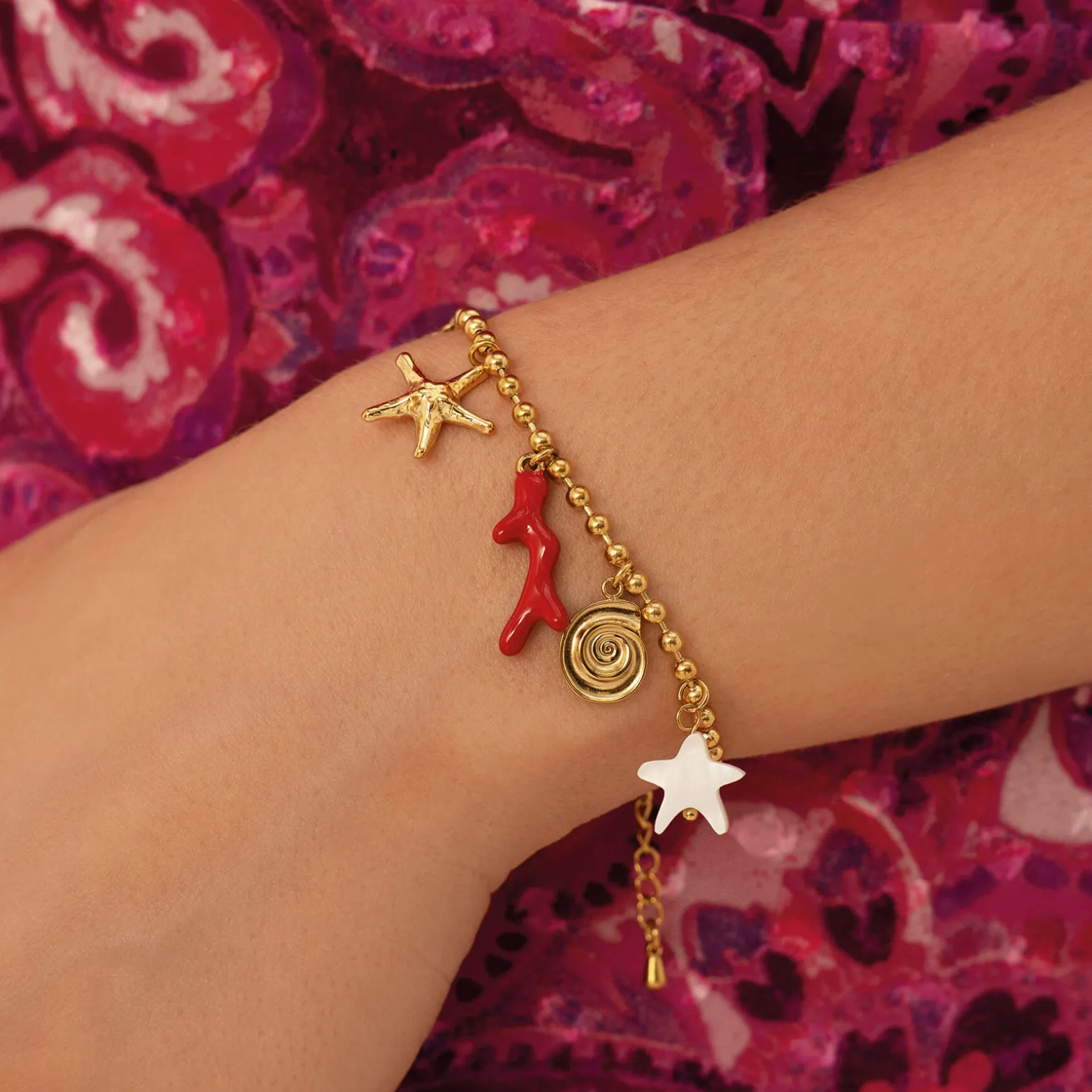Bracelet Zanzibar acier doré
