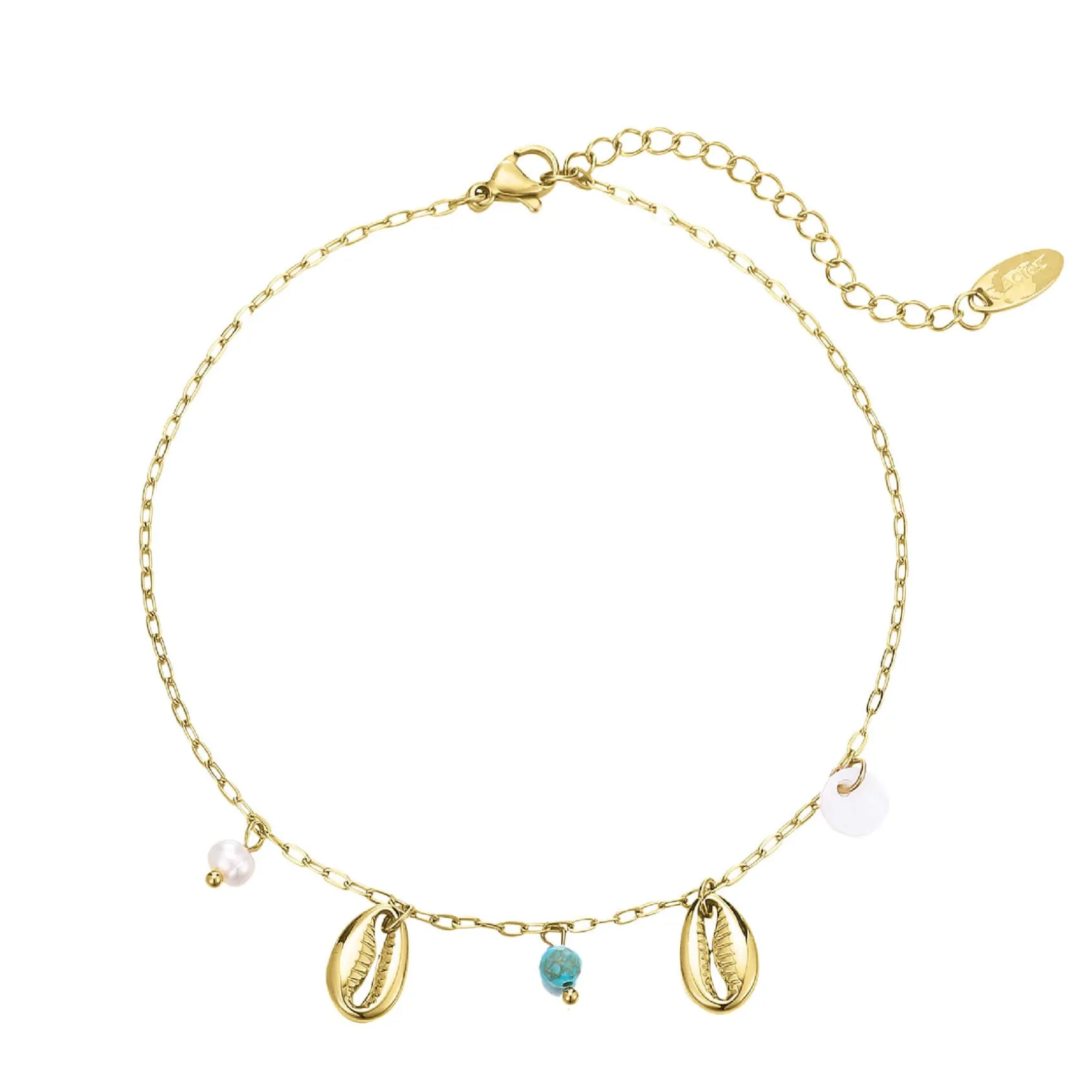 Chaine de cheville coquillage