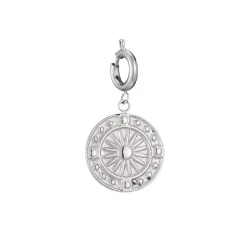 Charm acier rose des vents
