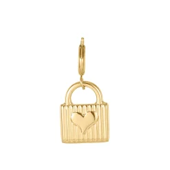 Charm Cadenas acier doré