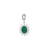 Charm Camée Malachite acier