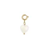 Charm Cœur nacre acier doré or
