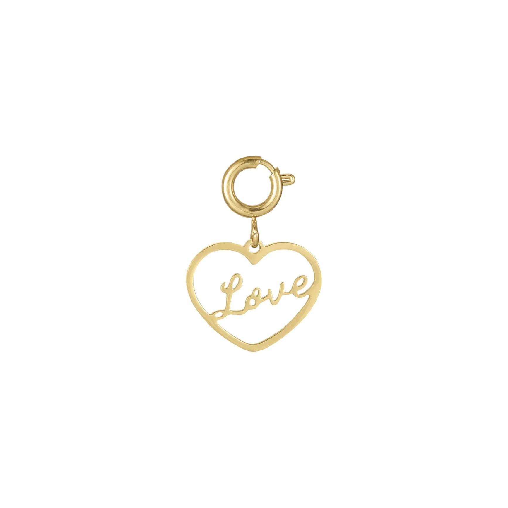 Charm Love acier doré or