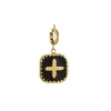 Charm Médaille Croix acier doré or