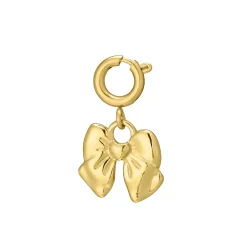 Charm Noeud acier doré or