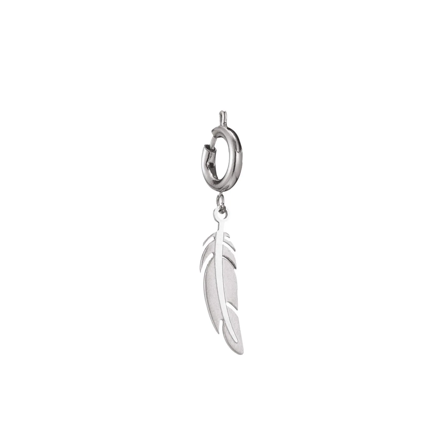 Charm Plume acier argenté